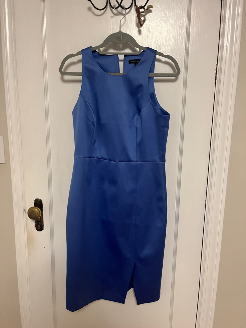 Banana Republic Royal Blue Sleeveless Midi Sheath Dress